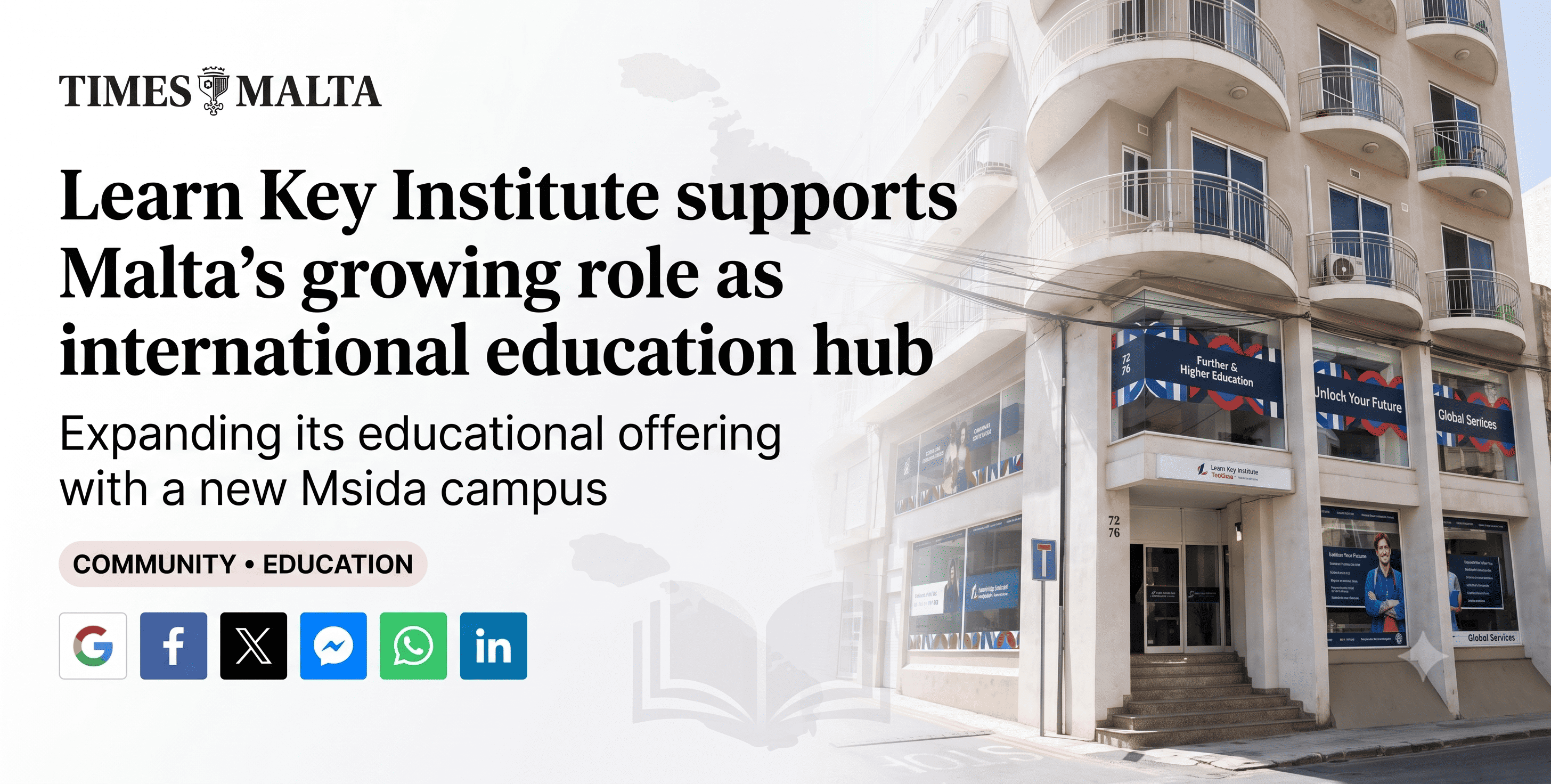Times Malta features Learn Key Institute